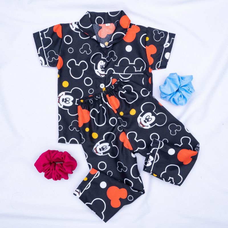 PIYAMA BAJU TIDUR ANAK USIA UMUR 1 2 3 4 / PAJAMAS ANAK USIA UMUR 1  2 3 4 TAHUN KARAKTER mickymouse