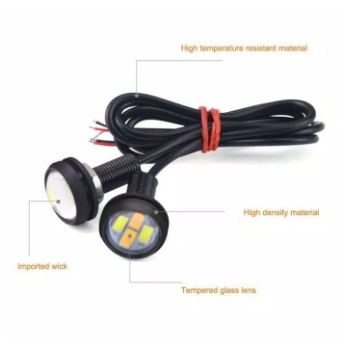 Lampu LED MATA ELANG 2 WARNA Eagle Eyes Eye Sen Senja Kota Motor Mobil Sorot Dual Color 23mm 23 mm