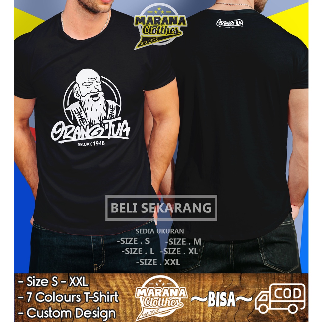 KAOS BAJU CAP ORANG TUA ANGGUR MERAH KAOS DISTRO