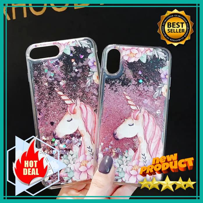 Case Casing Hp Vivo Y12 Y15 Y17 Y91 Y93 Y95 Water Glitter Unicorn