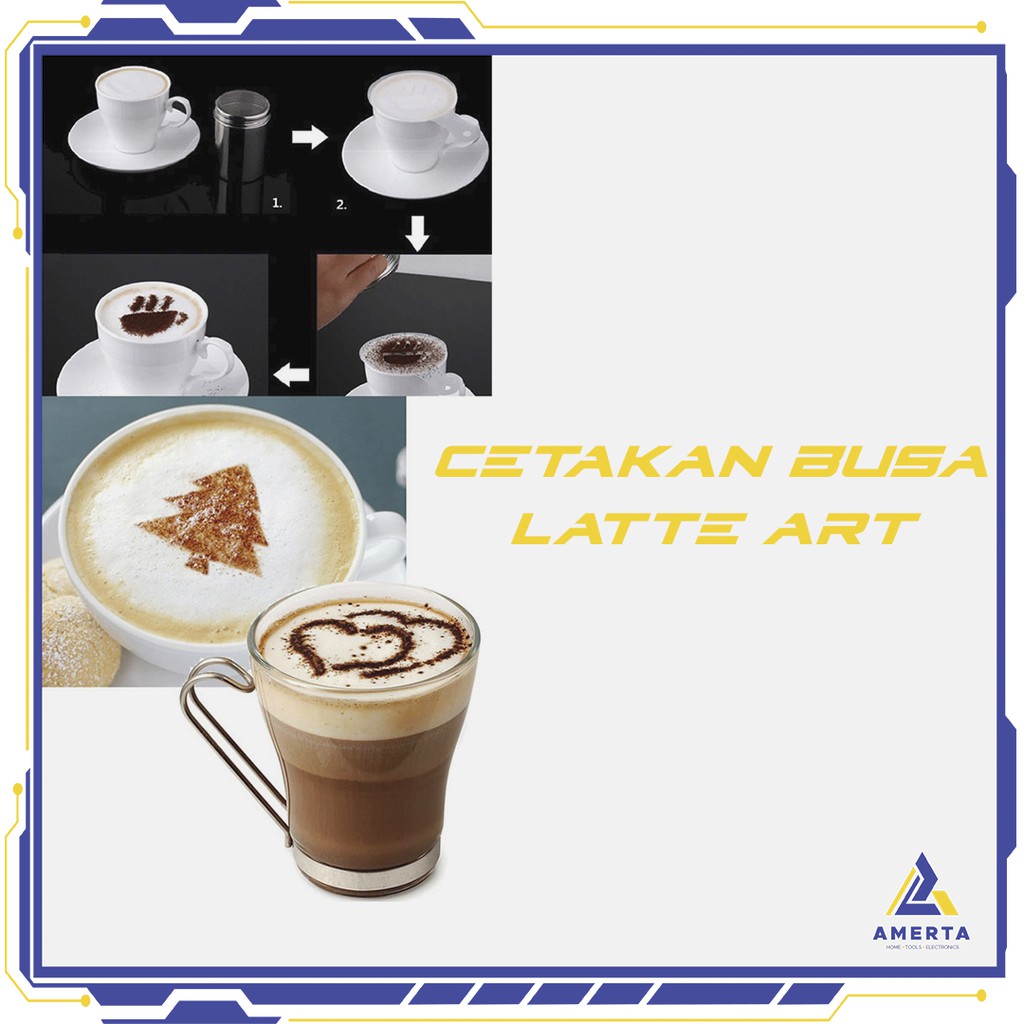 Cetakan Busa Foam Kopi Latte Art 16 PCS