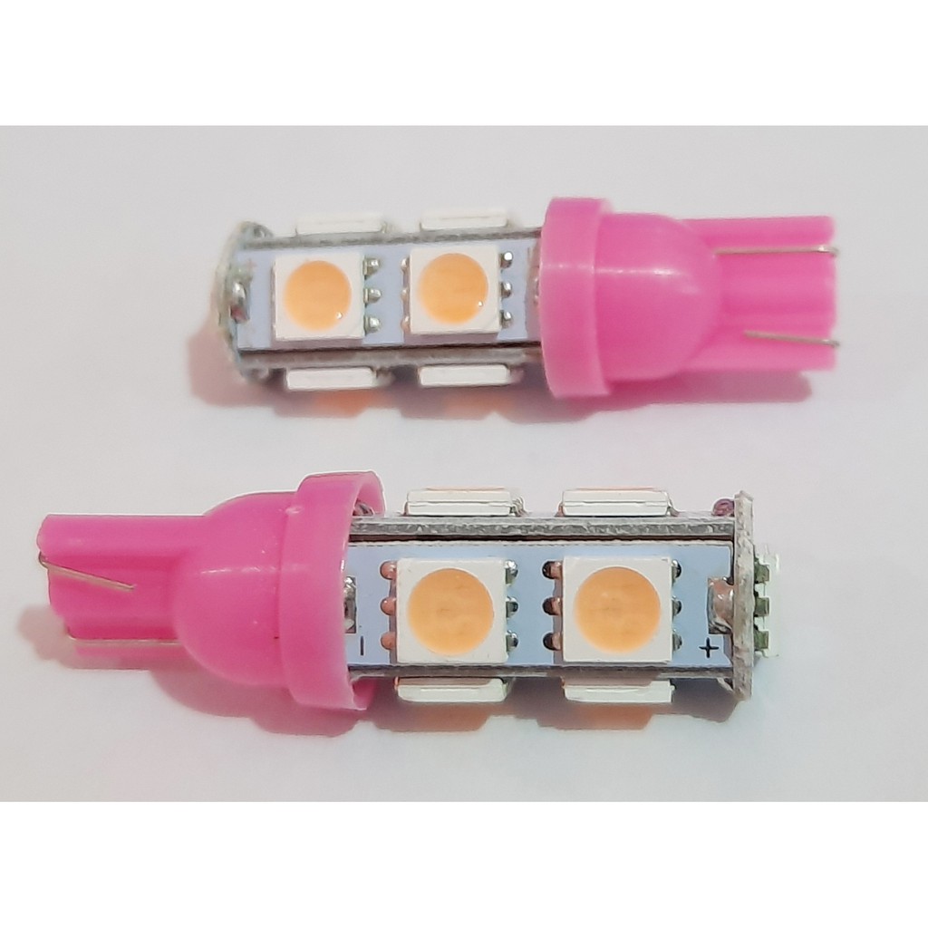 2PCS - Sein / Lampu Senja LED 9 Mata Colok Lampu Sen Senja Seri Led 9 Mata Diam T10 Buat Motor Mobil