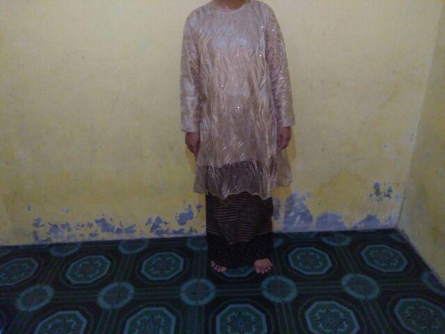 Batik Couple Kebaya Modern Brokat Shofia Tile Mutiara