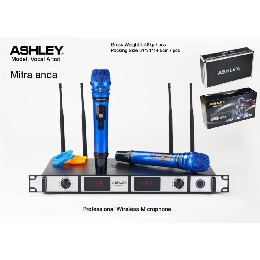 Mic Wireless ASHLEY Vocal Artist 1 - vokal artis Original