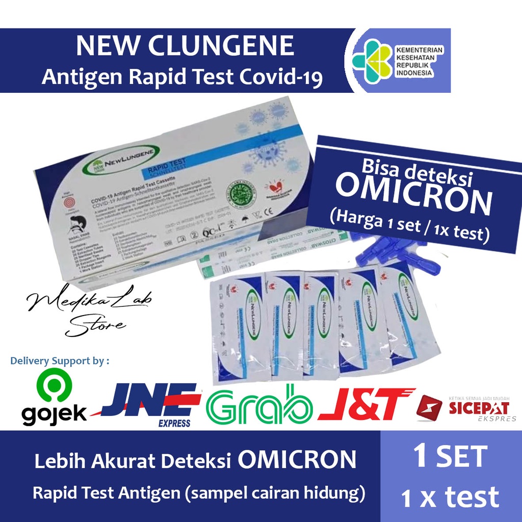 Rapid Test Antigen Omicron (Swab) Biru | Medika Lab Original