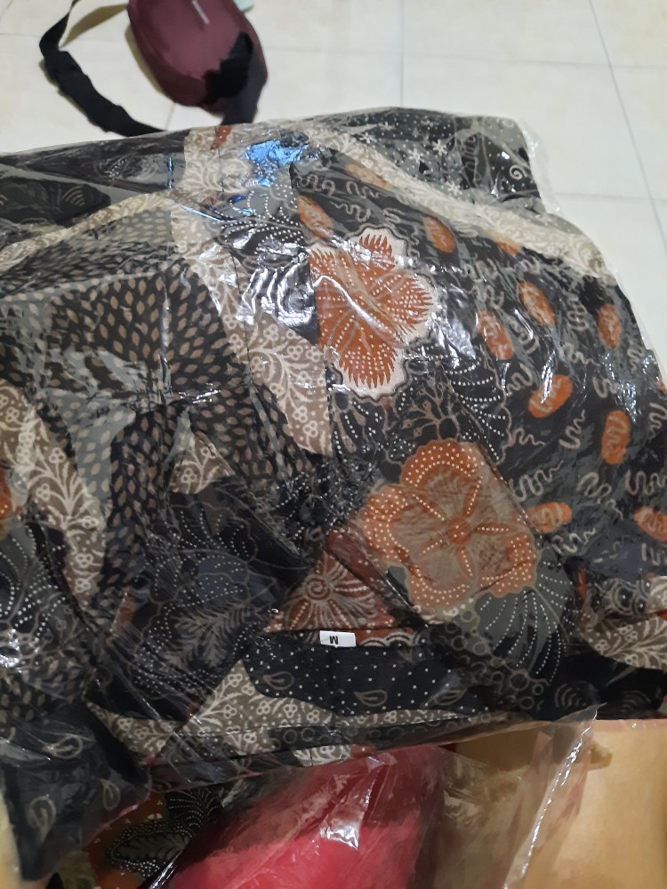 Tey-17 Batik Wanita Asj Sa Hrb026 Kenongo Kemeja Tosca Pendek