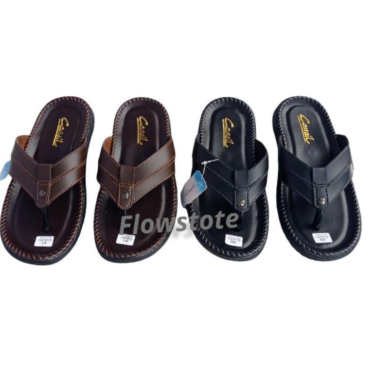 "Kre31au22ᴰ" SANDAL KULIT PRIA DIJAMIN SESUAI FOTO / SANDAL JEPIT CASUAL / SANDAL PRIA CONTINO / SAN
