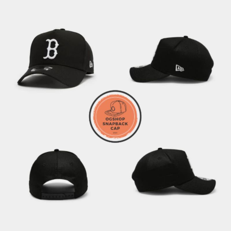 Topi baseball MLB & Topi snapback cap BOSTON Hitam / Kualitas high premium New Era - Ogshoper.id Ban
