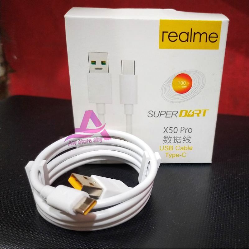 Kabel Data Realme Type C Flash Charge 7i/8i/C17/C25/C25S/ Narzo 20/ 30A/ 50A/C35/ A5/ A9 2020/A33/A53/ A52/A92 ((X50PRO))