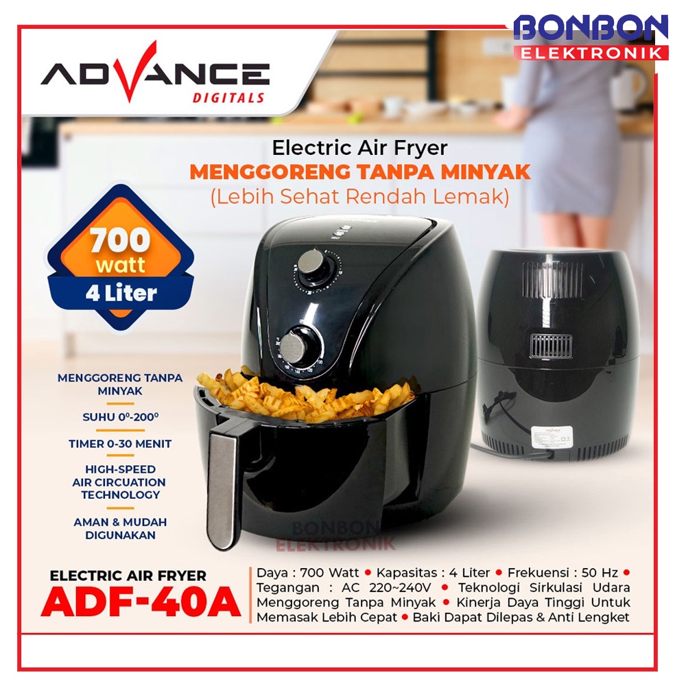 Advance Electric Air Fryer ADF-40A 700 Watt 4L / ADF 40A