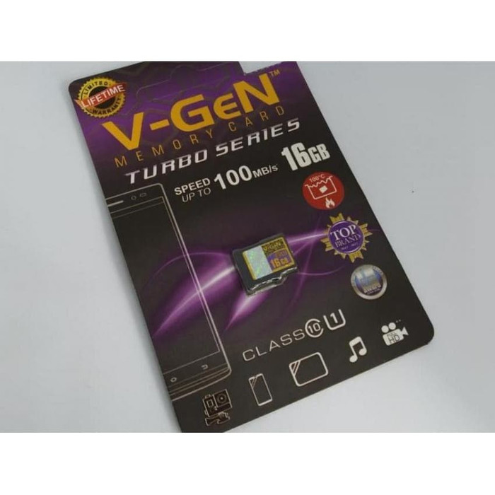 V-gen Micro SD Vgen 16GB Class 10 TURBO SERIES Memory Card ORI