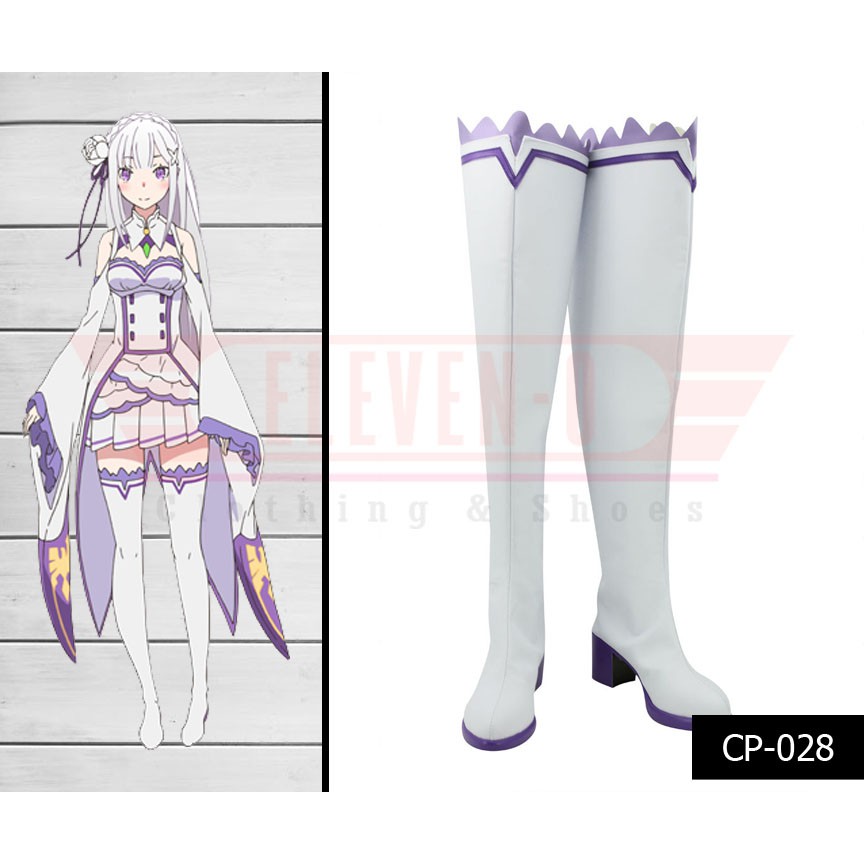 Sepatu Cosplay Re Zero Kara Hajimeru Isekai Seikatsu Emilia