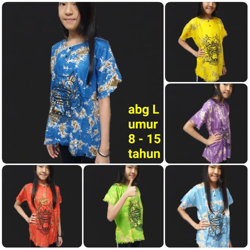 baju Bali barong ABG L dasar warna 8 sampai 15 tahun