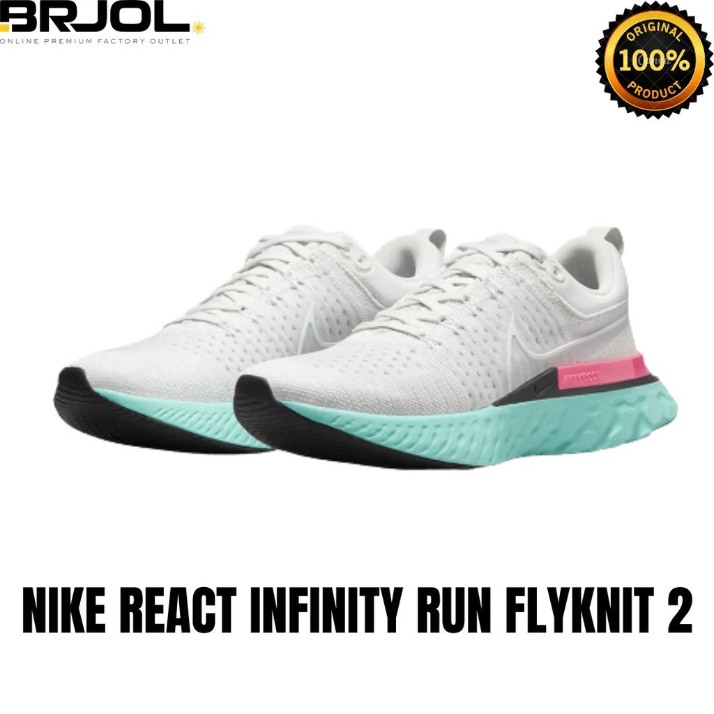 SEPATU LARI PRIA ORIGINAL NIKE REACT INFINITY RUN FLYKNIT 2 CT2357005 MEN TRAINING RUNNING