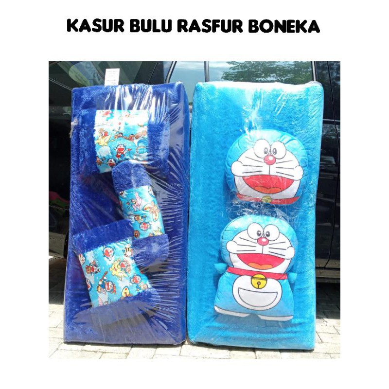 Kasur Bulu Karakter 3in1 Lengkap Bantal Kasur Rasfur Murah BAHAN DAKRON