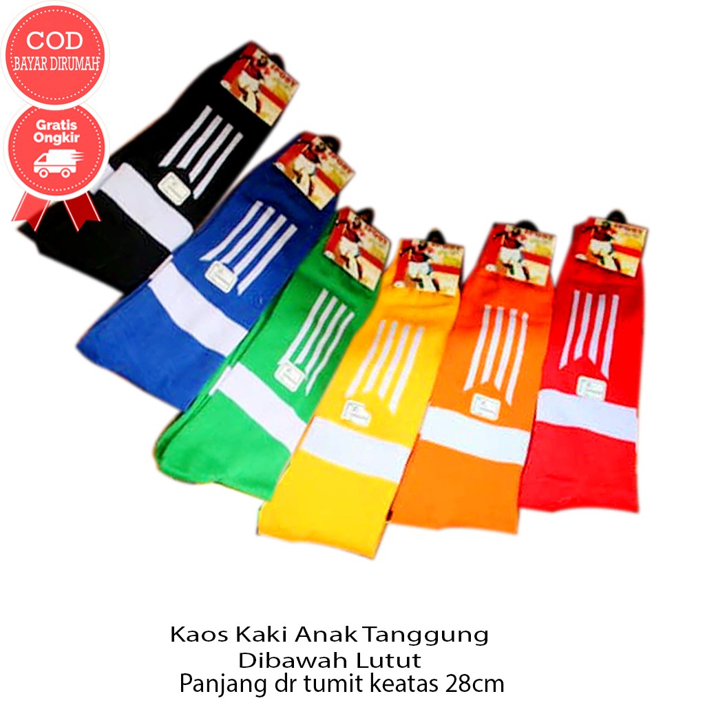 Kaos Kaki Bola Sarung Kaki Kaos kaki Futsal Sarung kaki olah raga ukuran Balita Tanggung dan Dewasa