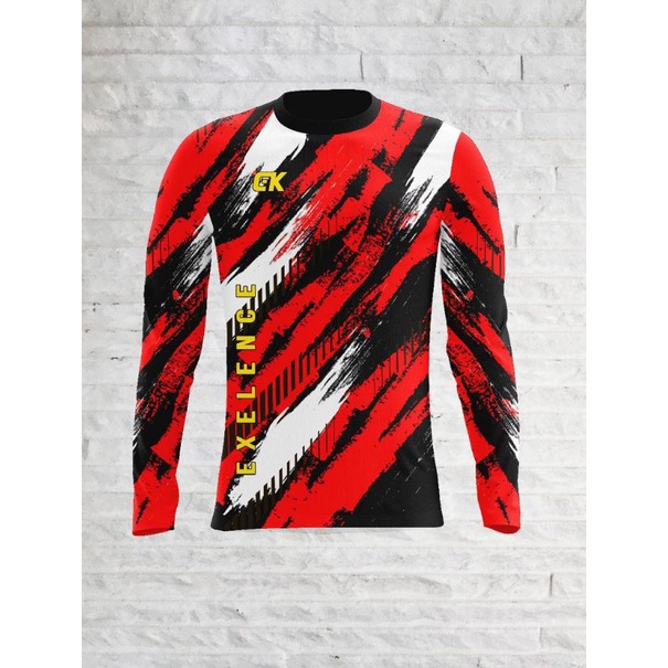 baju tangan panjang pria untuk olahraga dan sehari hari kaos kiper tangan panjang baju bulutangkis b