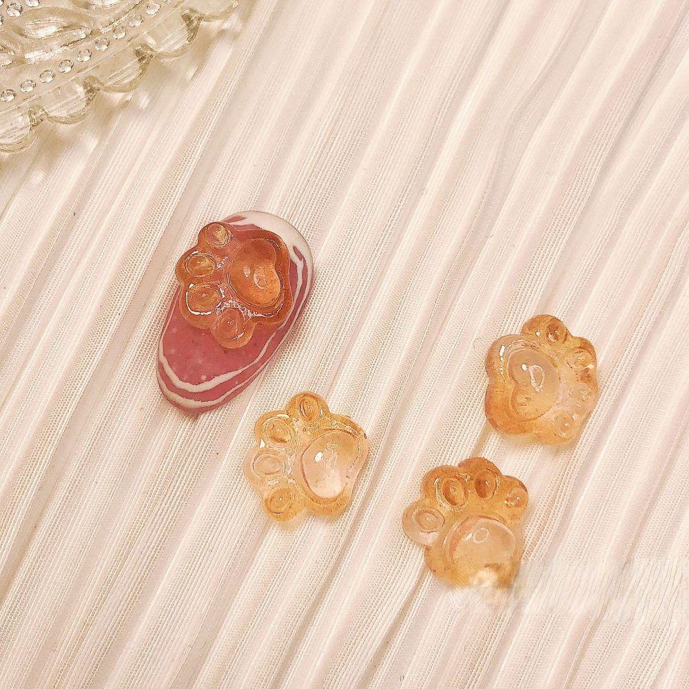 AUGUSTINA Augustina Jelly Nail Charms Gradient Resin Nail Kecantikan Kuku Salon Manicure Aksesoris DIY Bahan Kuku