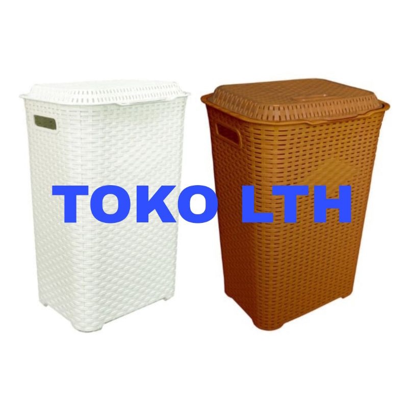 KERANJANG BAJU PAKAIAN KOTOR MOTIF ROTAN BESAR SERBAGUNA LAUNDRY BASKET BAG