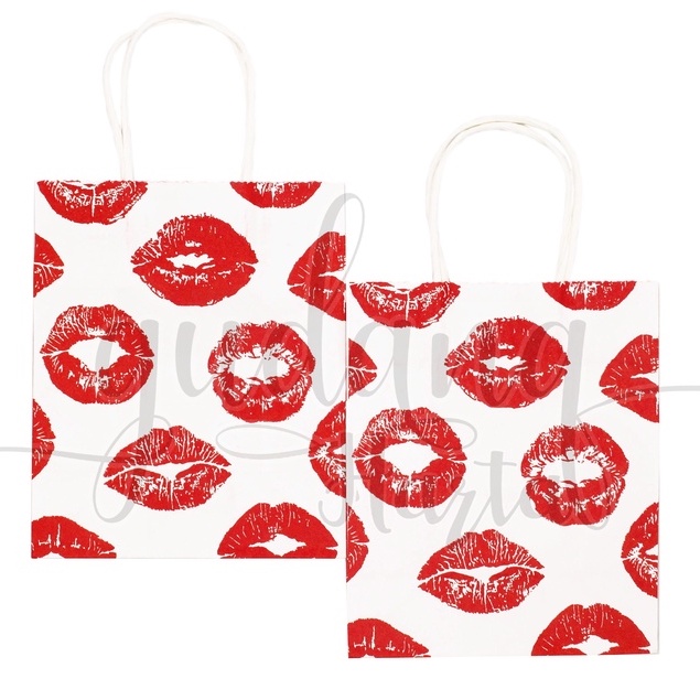 

GCC Paper Bag Hickey Lipstick Mark Tas Kado Motif Mouth Unik GCC 507015