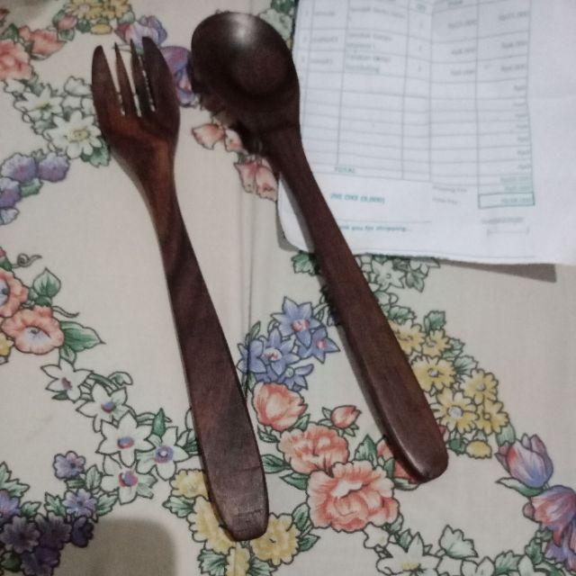 (sono36) Sendok Garpu Sonokeling L /sendok Garpu Kayu /sendok Garpu Sono / Kayu Sonokeling / Cutlery
