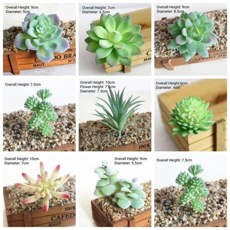 Tanaman Succulent Hijau / Kaktus Imitasi DIY Untuk Dekorasi Rumah / Pesta Pernikahan