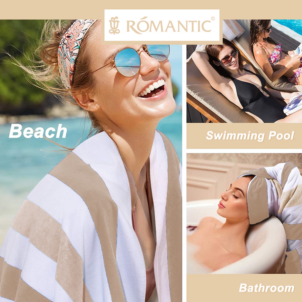 Pool Towel Hotel by ROMANTIC / Beach towel // Handuk jumbo pantai kelas hotel kelas 4 dan 5