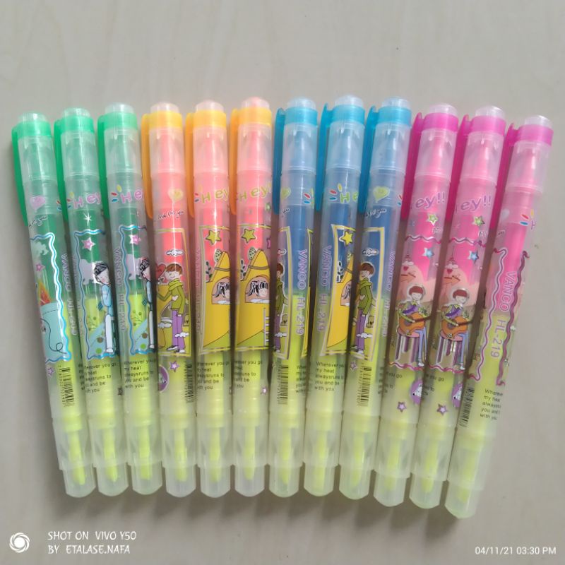 

STABILO 2 SISI WARNA VANCO/ HIGHLIGHTER WARNA