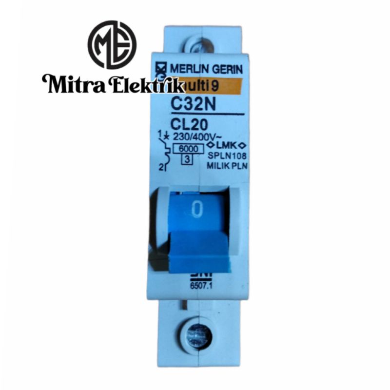 MCB MULTI9 20AMPERE PLN Biru Multi9 CL20 4500 Watt