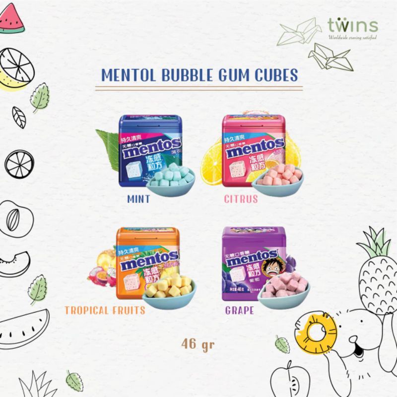 

Mentos Bubble Gum Cubes (BACA DESKRIPSI)