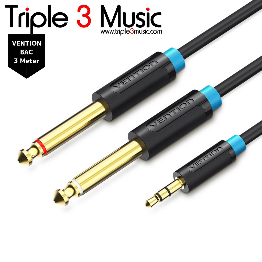 Vention BAC - 3M Kabel AUX jack 3.5 ke dual mono 6.5 mm