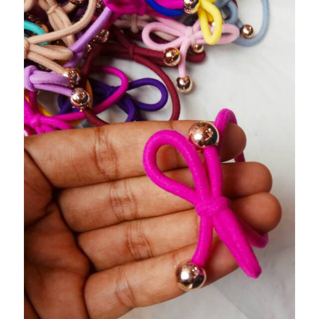 Karet rambut 12 PCS simpul tali sepatu