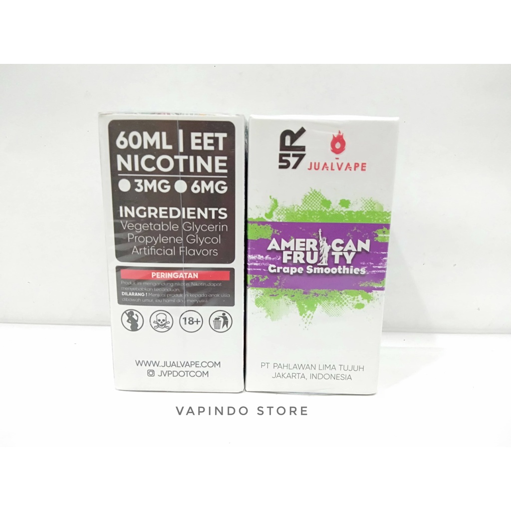 NIC 3MG AMERICAN FRUITY GRAPE SMOOTHIES 60ML BY HERO57 X JUAL VAPE