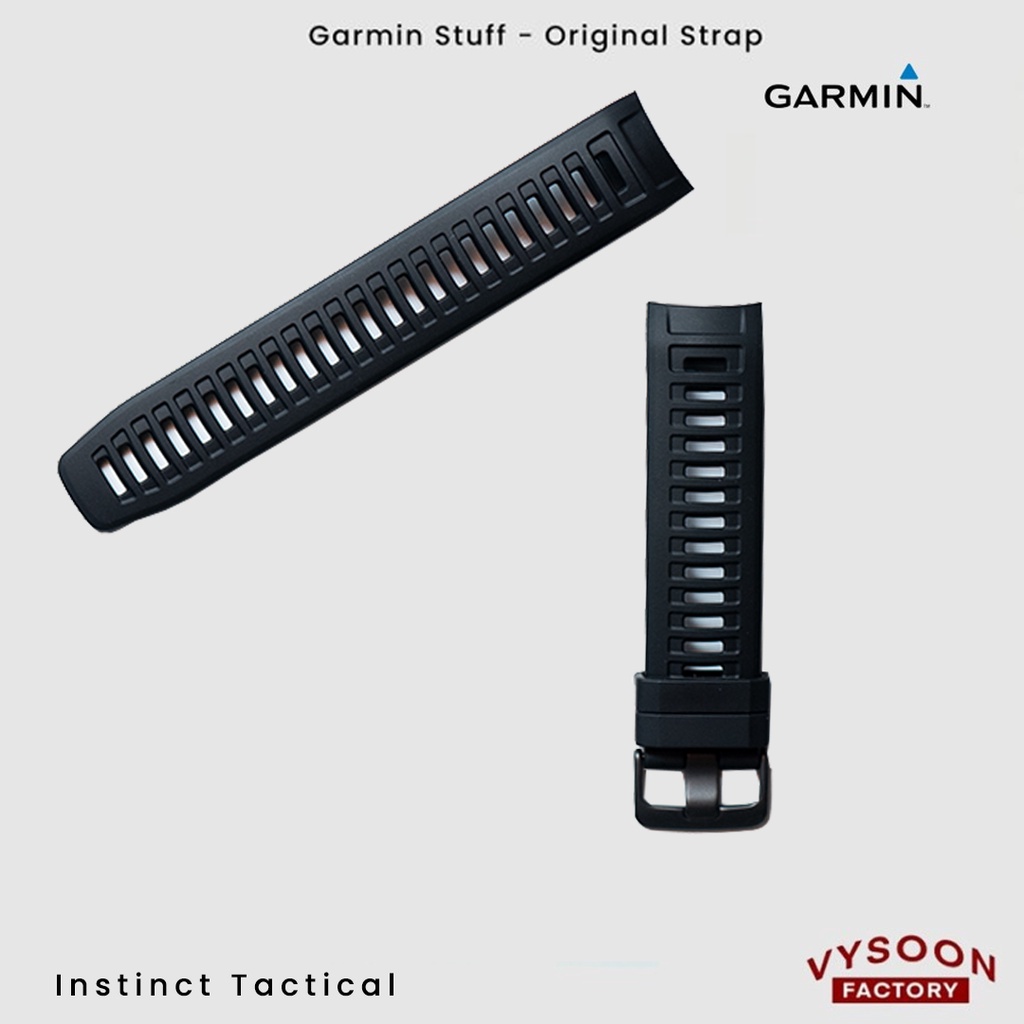 Strap Rubber Smartwatch Garmin Instinct Tactical Original - Black