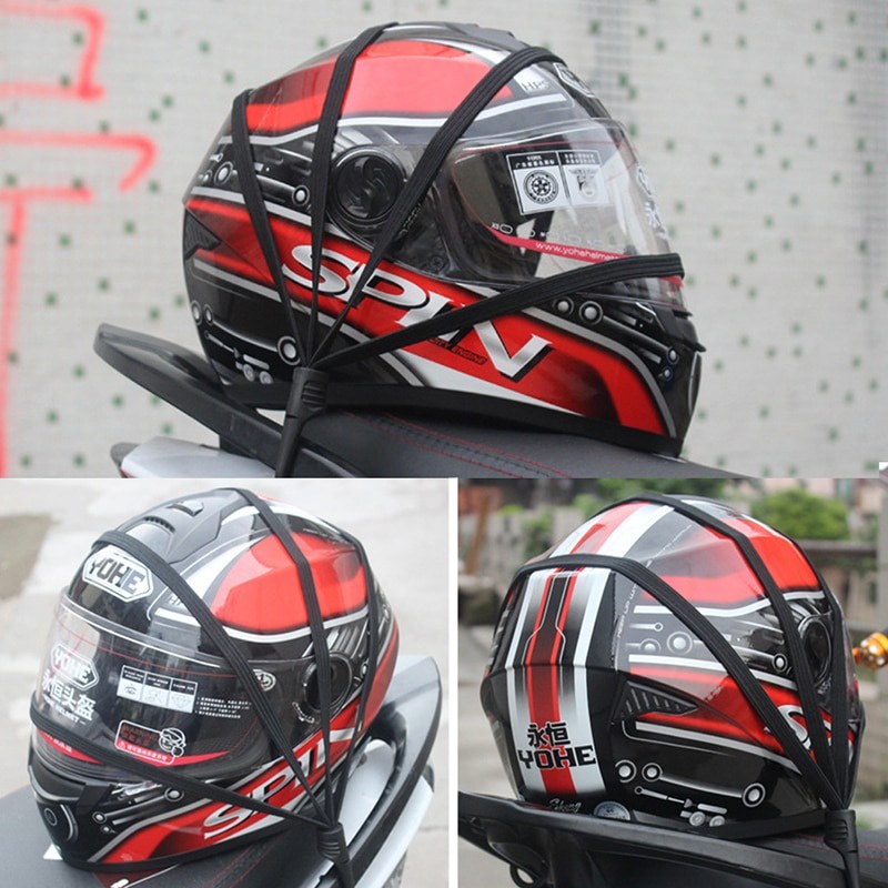 Tali Karet Pengikat / Pengait Helm dengan 2 Hook Model Tali Strap