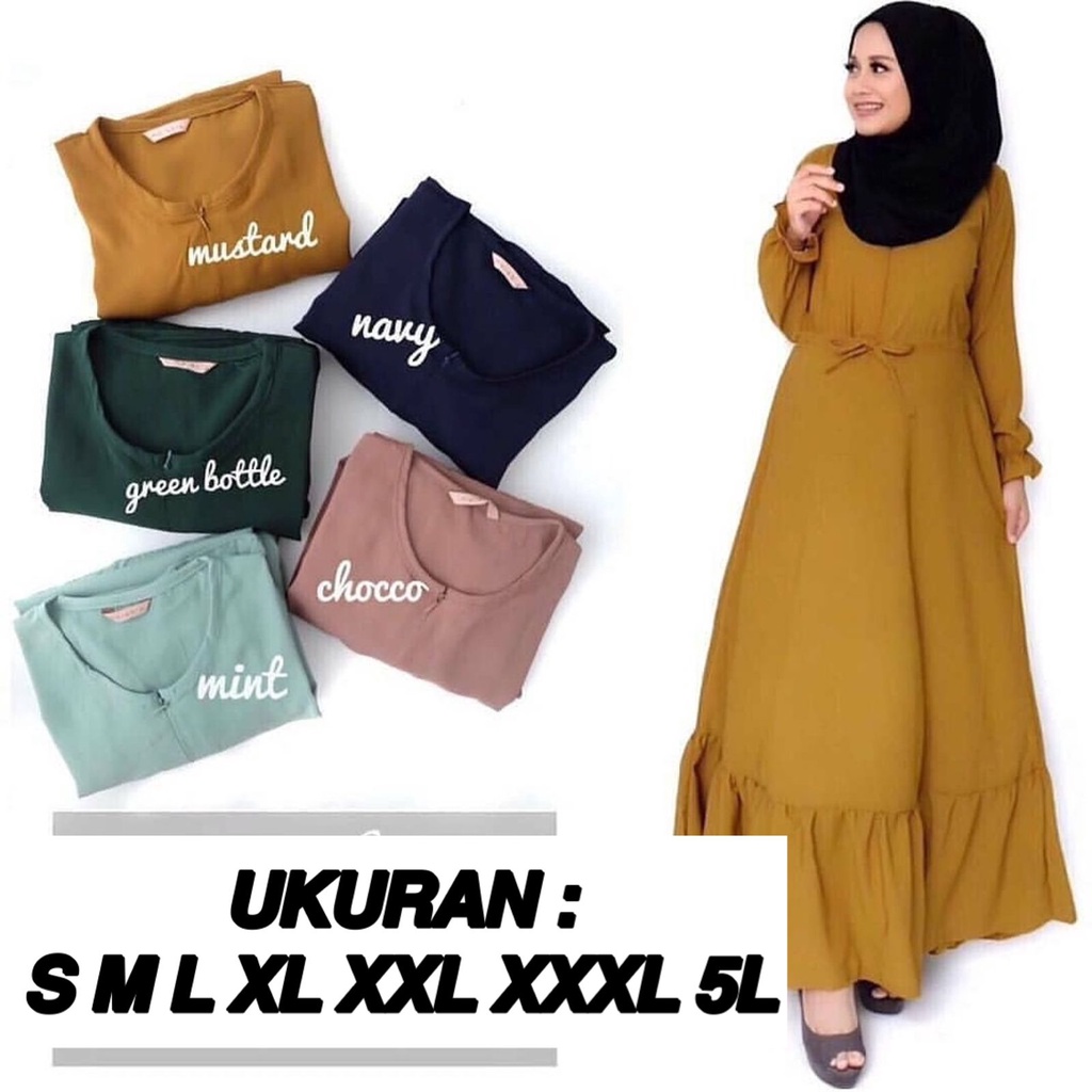 ( S M L XL XXL XXXL 5L ) REIN DRESS | CUCI GUDANG R PROJECT BAJU JUMBO BEST SELLER