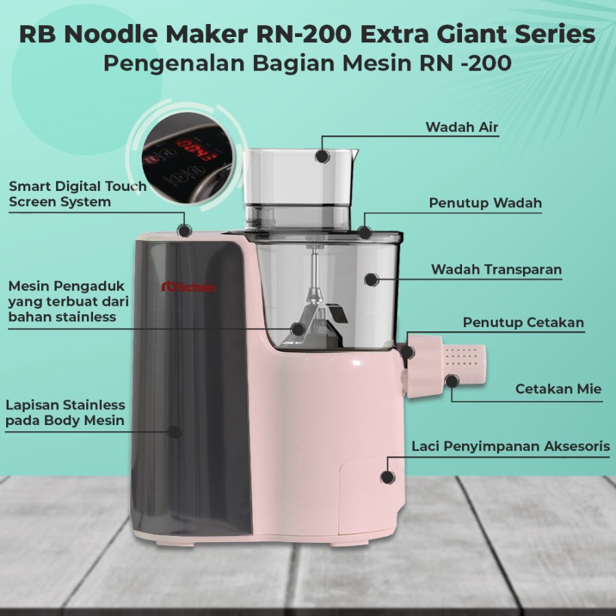 Rb Noodle Maker Automatic Mesin Pembuat Mie Otomatis Jumbo Rn200