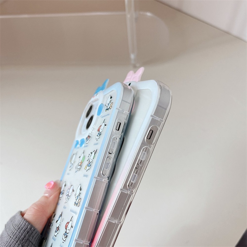 Soft Case Silikon Transparan Motif Kartun 3D Untuk iPhone 14 13 12 11 Pro Max X Xr Xs Max 7 8 6 6s Plus SE 2020