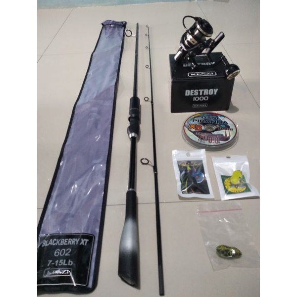 SATU SET JORAN CASTING KENZI BLACKBERRY XT 7-15LB