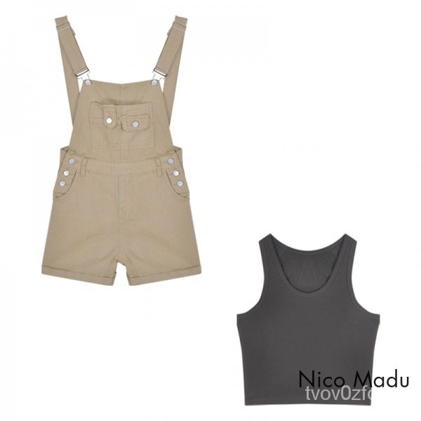 NICO##OVERALL JEANS CELANA/TALI PINGGANG WANITA/TALI BAHU JEANS WANITA PINGGANG TINGGI PELANGSING LONGGAR LEBAR KAKI PENDEK JUMPSUIT WORKWEAR LURUS