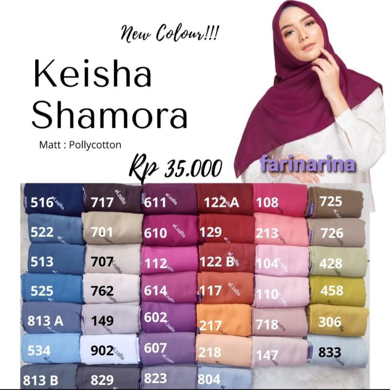 ELZATTA-KEISHA SHAMORA ELZATTA/ JILBAB SEGI EMPAT POLOS
