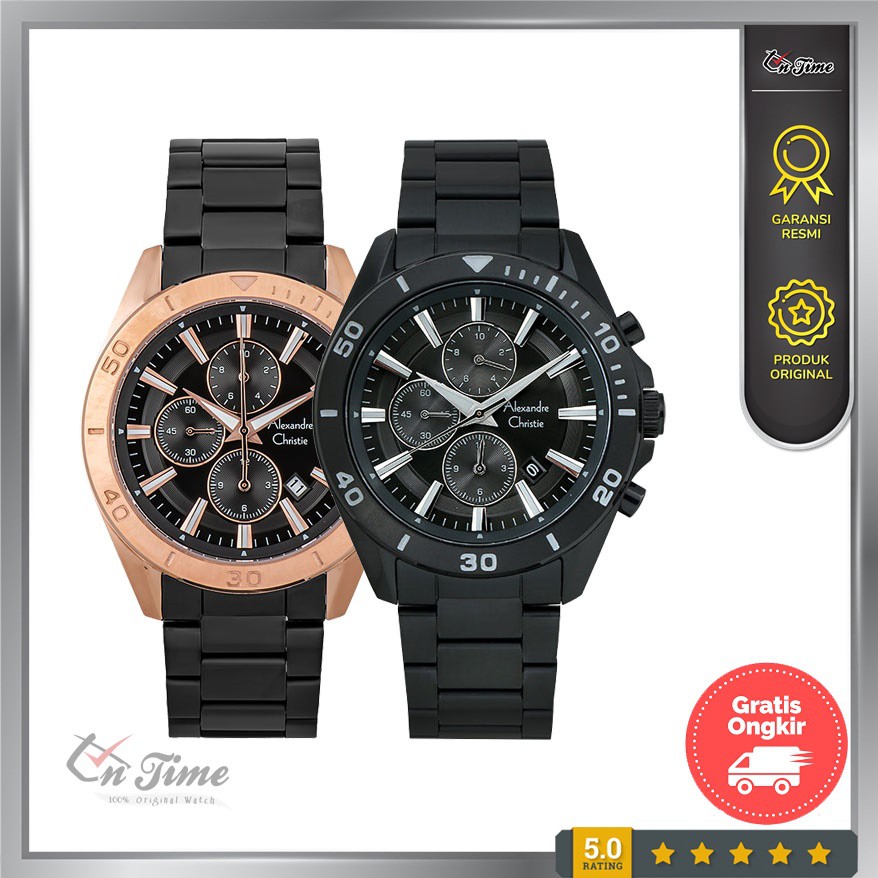 Jam Tangan Sport Alexandre Christie AC pria 6525 MC Original