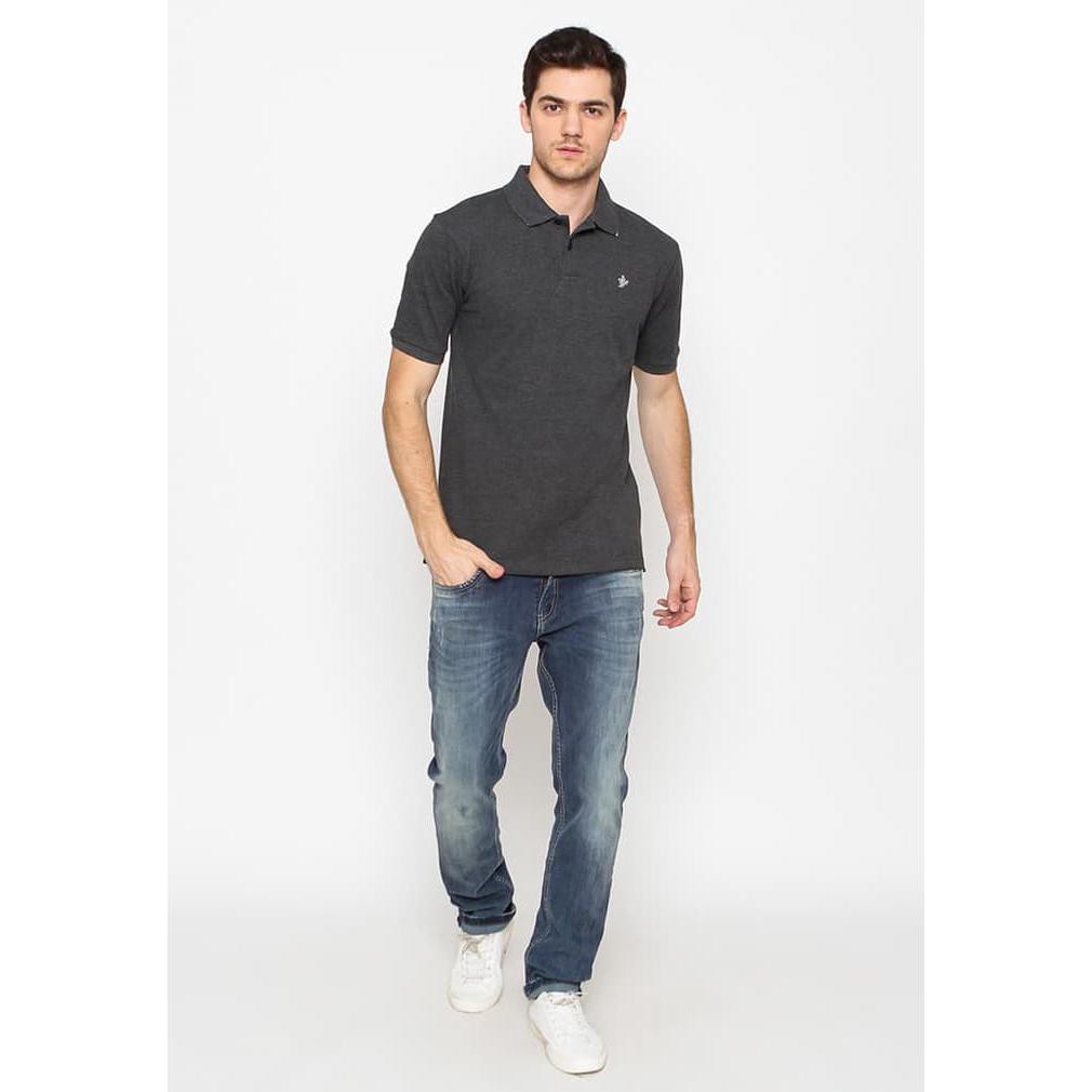 Osella Baju Pria Polo Shirt Dark grey