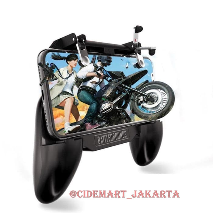 GAMEPAD SR PUBG ROS FF POWERBANK KIPAS TRIGGER L1 R1 GAMEPAD 4IN1 SR