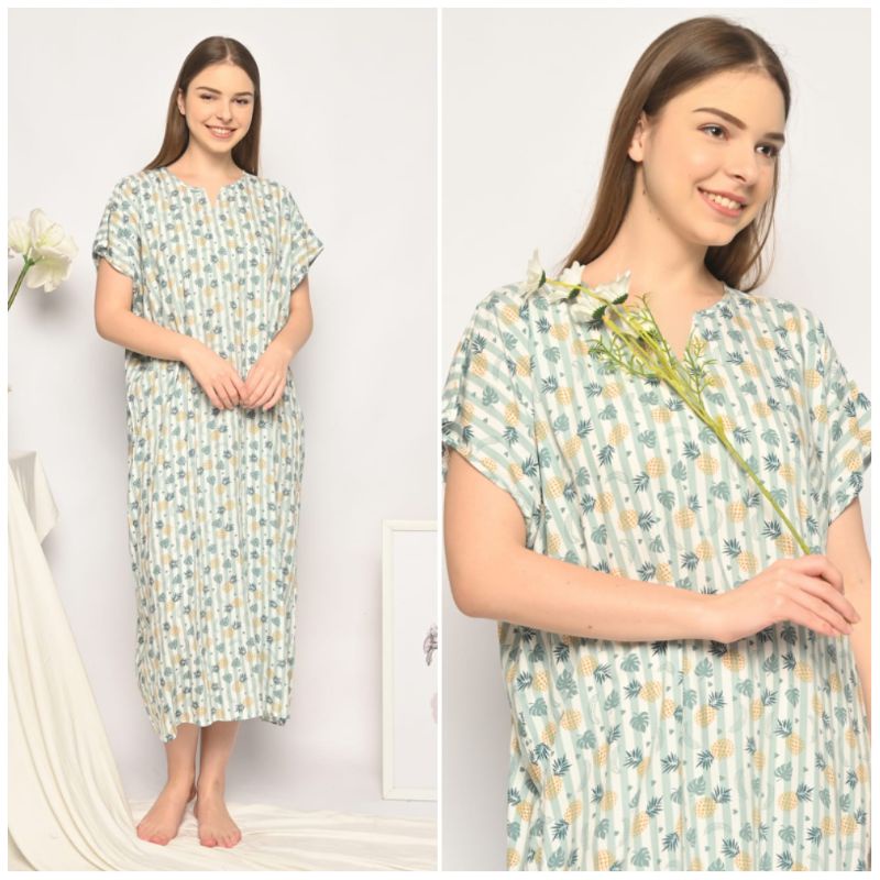 Daster Habel/HISBI Long BUSUI Panjang Semata Kaki Bahan Rayon Premium-Busui Habel 13