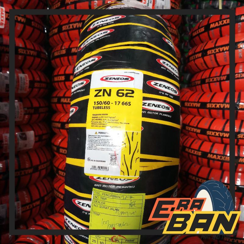 BAN ZENEOS ZN62 150 60 RING 17 TUBELESS BAN BELAKANG R15 V3 R25 CBR 250 NINJA