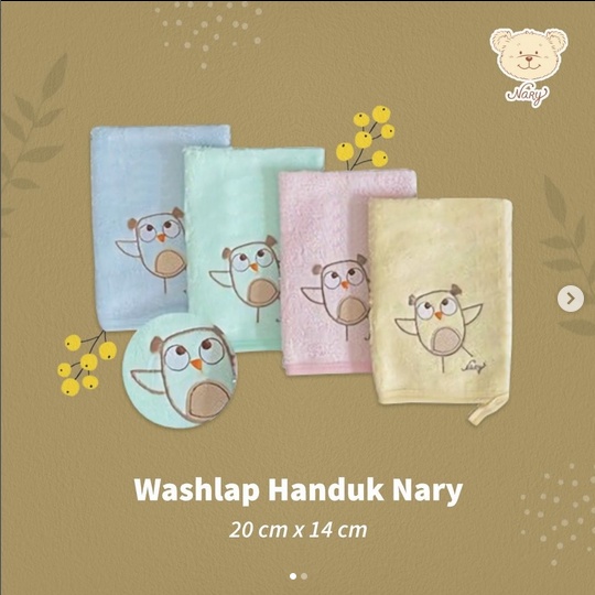 Nary washlap mandi handuk putih / warna