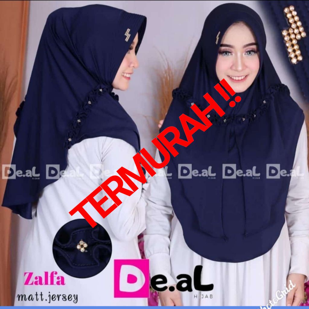 HIJAB ZALFA DE.AL BAHAN JERSEY HIJAB INSTAN