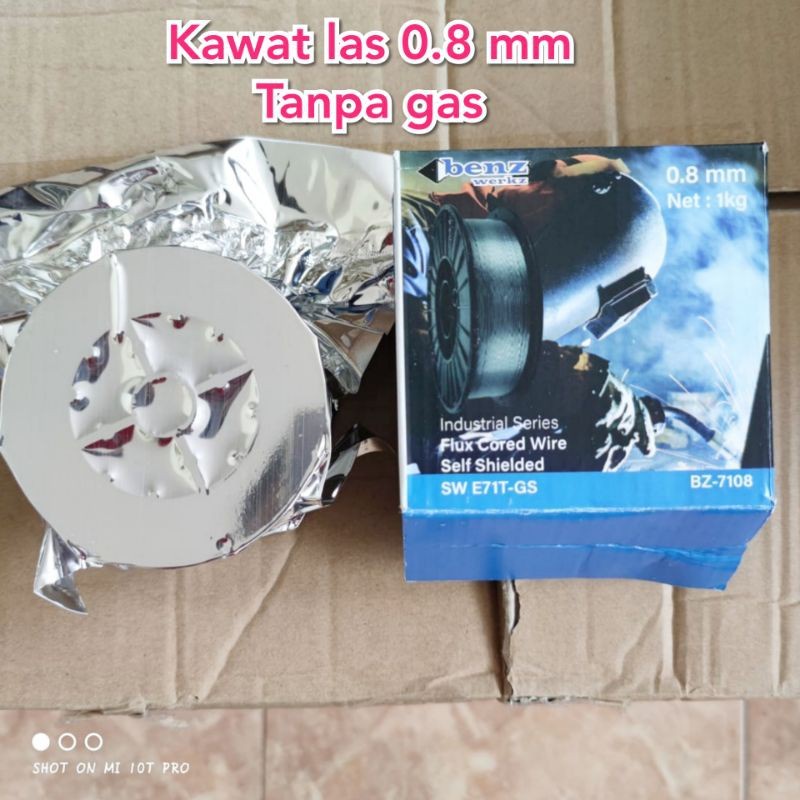 Kawat Las Mig MIGi 1Kg Kawat Las Flux Core 0.8 mm CO2 Tanpa Gas