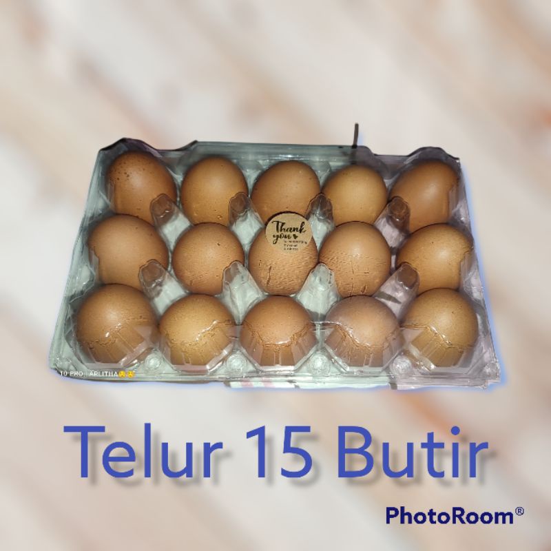 

Jual telur ayam Negeri 15 butir - packaging